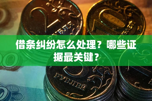 济南借条纠纷怎么处理？哪些证据最关键？
