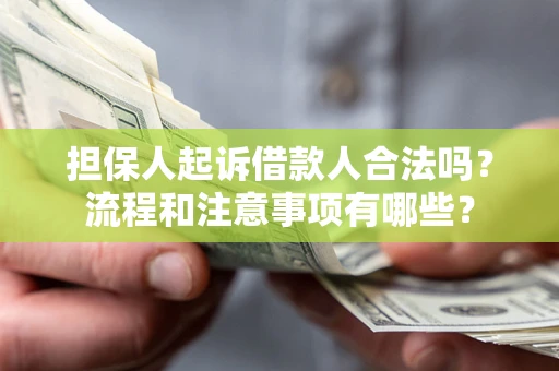 济南担保人起诉借款人合法吗？流程和注意事项有哪些？