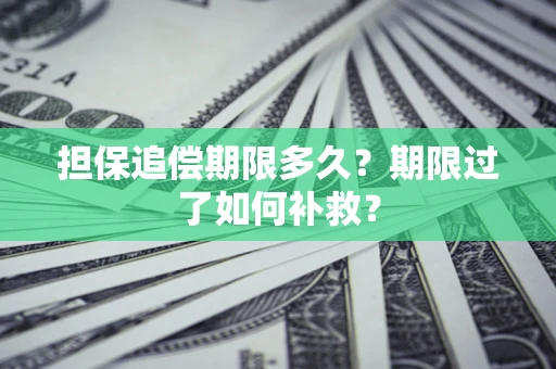 济南担保追偿期限多久？期限过了如何补救？