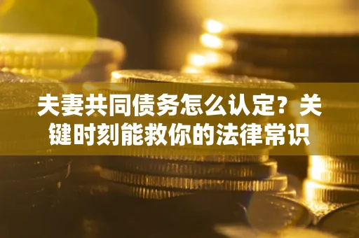 济南夫妻共同债务怎么认定？关键时刻能救你的法律常识