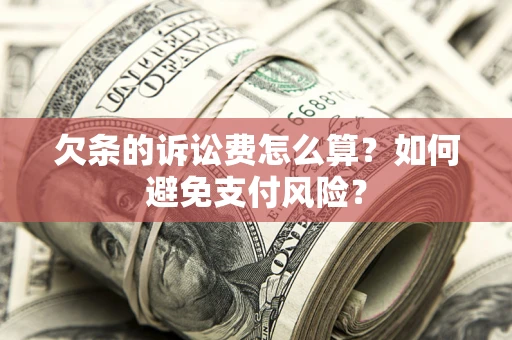 济南欠条的诉讼费怎么算？如何避免支付风险？