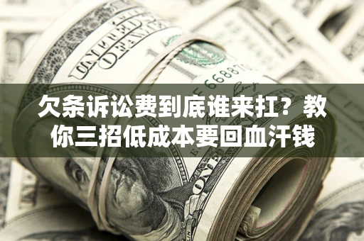 济南欠条诉讼费到底谁来扛？教你三招低成本要回血汗钱
